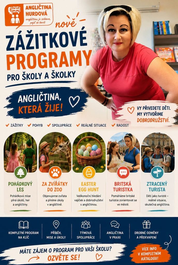 🧡 NOVĚ PRO ŠKOLY A ŠKOLKY – ANGLIČTINA, KTERÁ OPOUŠTÍ UČEBNU!